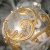14.5"H Sullivans Christmas Encrusted Gold Finial Ornament  Clear-Gold - 2 of 3