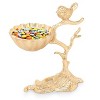 Classic Touch 3.5"D Gold Centerpiece Bowl on Branch Base with Bird - 2 of 3