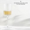 JoyJolt Elle Fluted Cylinder White Wine Glass - 11.5 oz Long Stem Wine Glasses - Set of 2 - image 4 of 4