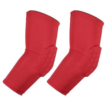 Unique Bargains 2pcs Elbow Brace Support Sleeve Elbow Pad Sleeve for Women Men Red XL Size