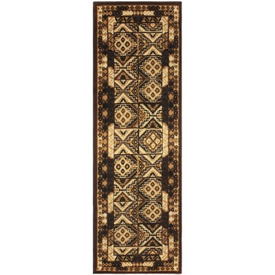 Geometric Tile Traditional Rustic Indoor Runner or Area Rug by Blue Nile Mills