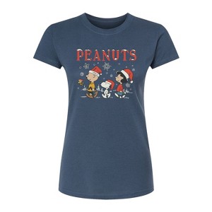 Women's - Peanuts - Snowflakes Fitted Graphic T-Shirt - 1 of 3
