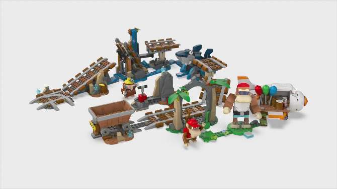 LEGO Super Mario Diddy Kong&#39;s Mine Cart Ride Expansion Set Building Toy 71425, 2 of 8, play video