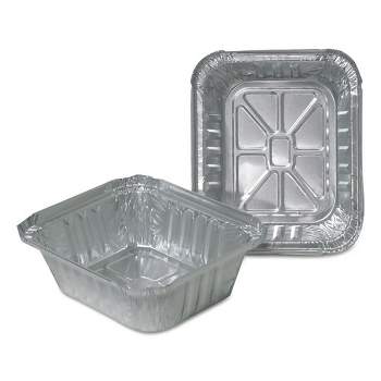 Aluminum Closeable Containers, 1 lb Oblong, 5.75 x 4.88 x 1.81, Silver, 1,000/Carton Aluminum Closeable Containers, 1 lb Oblong, 5.75 x 4.88 x 1.81, Silver, 1,000/Carton