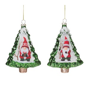 Melrose Gnome Pine Tree Ornament (Set of 12) - 1 of 4