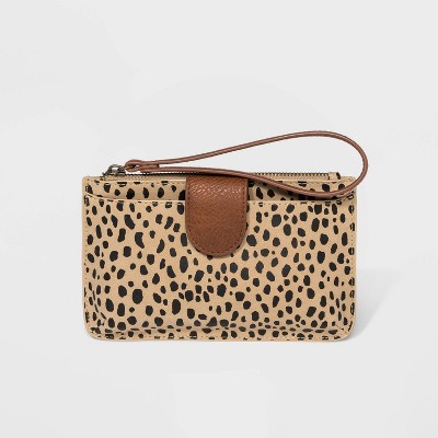 Leopard Print Zip Closure Wristlet - Universal Thread™