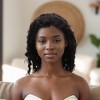 Unique Bargains Women's Medium Wave Curly Long Hair Wig 13x4in 150 Real Human Hair Black 1 Pc - 2 of 4