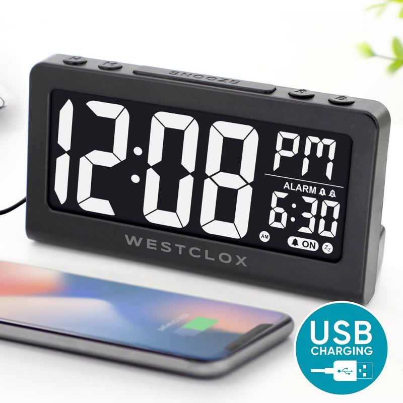 Vibrating Bed Shaker Digital Alarm Clock - Westclox, 1 of 6