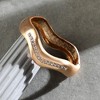 SOHI Women's Brass Gold The Onda Bangle Bracelet - 2 of 4
