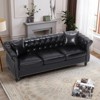 Buenhomino Chesterfield Faux Leather Sofa – Classic 3-Seater with Rolled Arms & Tufted Back, Upholstered Couch for Living Room or Bedroom - 2 of 4