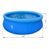 JLeisure Avenli 17811US 15 Foot x 36 Inch 3 to 5 Person Capacity Prompt Set Above Ground Kid Inflatable Outdoor Backyard Swimming Pool, Blue (2 Pack) - 3 of 4