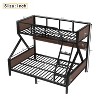 TIRAMISUBEST Twin over Full / Twin XL over Queen Bunk Bed, Kids / Teens Metal Bed Frame with Storage Shelves and LED Light - 3 of 4