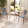 Tangkula Outdoor French Bistro Chairs 2 PCS w/ Armrests Galvanized Metal Frame - 3 of 4
