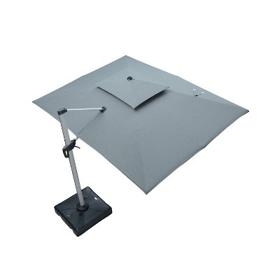 PURPLE LEAF Premium Patio Umbrella Classic SUNBRELLA Cantilever Umbrellas with Base 360 Degree Rotation for Garden Pool
