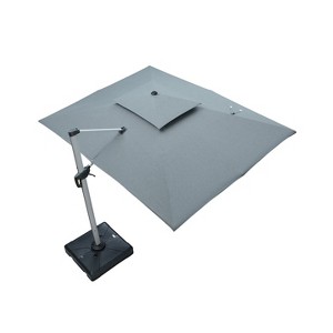 PURPLE LEAF Premium Patio Umbrella Classic SUNBRELLA Cantilever Umbrellas with Base 360 Degree Rotation for Garden Pool - 1 of 4