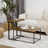 HOMCOM Modern Nesting Coffee Table Set for Living Room Furniture - 2 of 4