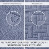 3-Piece King Blue Coin Quilt Set - All-Season Lightweight Bedspread, Soft Summer Coverlet with 2 Pillow Shams - 3 of 4
