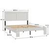 Lyngins Industrial Queen Size Bed Frame, Wood Platform Bed Frame with Headboard, Metal Frame & Solid Wood Slats, Large Under Bed Storage - 2 of 4