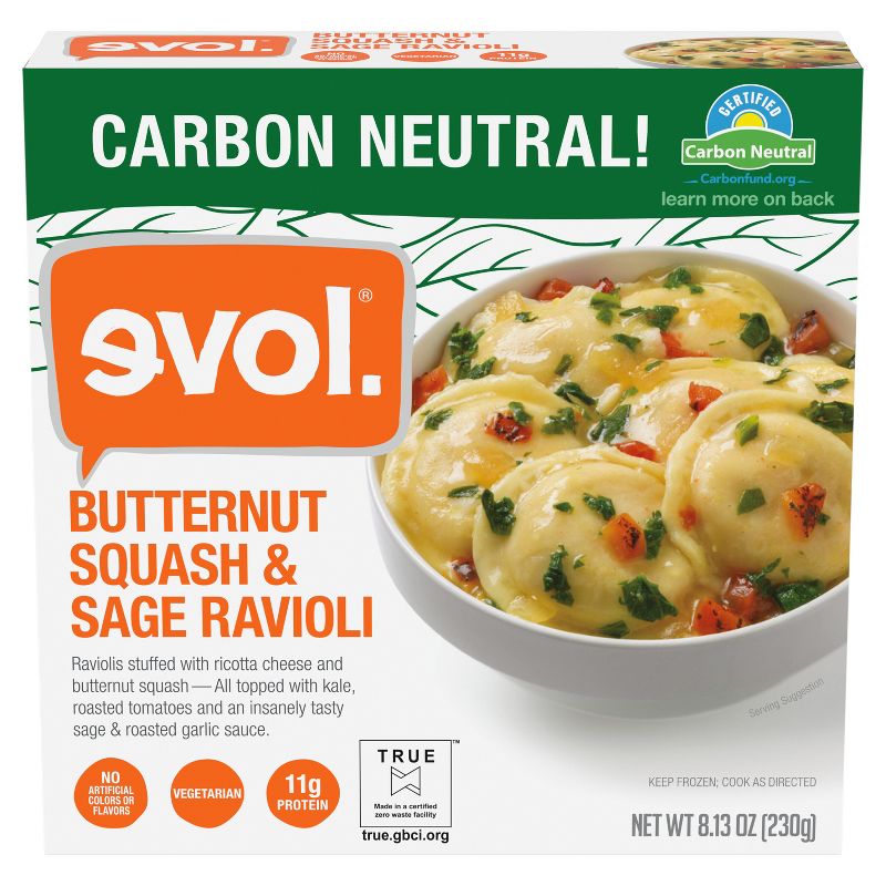 Evol Frozen Butternut Squash and Sage Ravioli - 8.13oz, 1 of 4