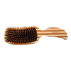 Bass Brushes The Green Brush - Premium Bamboo Handle and Bamboo Pin Style & Detangle Hair Brush - Semi "S" - 1 of 4