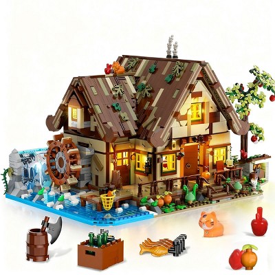 Insoon 2570-Piece Forest Wood Cabin Building Block Set for Adults and Kids 10+