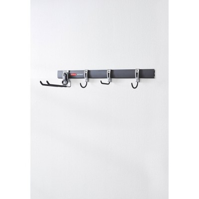 Rubbermaid 5pc FastTrack Garage Storage All-in-One Rail & Hook Wall Hanging Kit