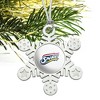 Southern New Hampshire University Primary Logo Metal Snowflake Christmas Tree Holiday Ornament - 2 of 3