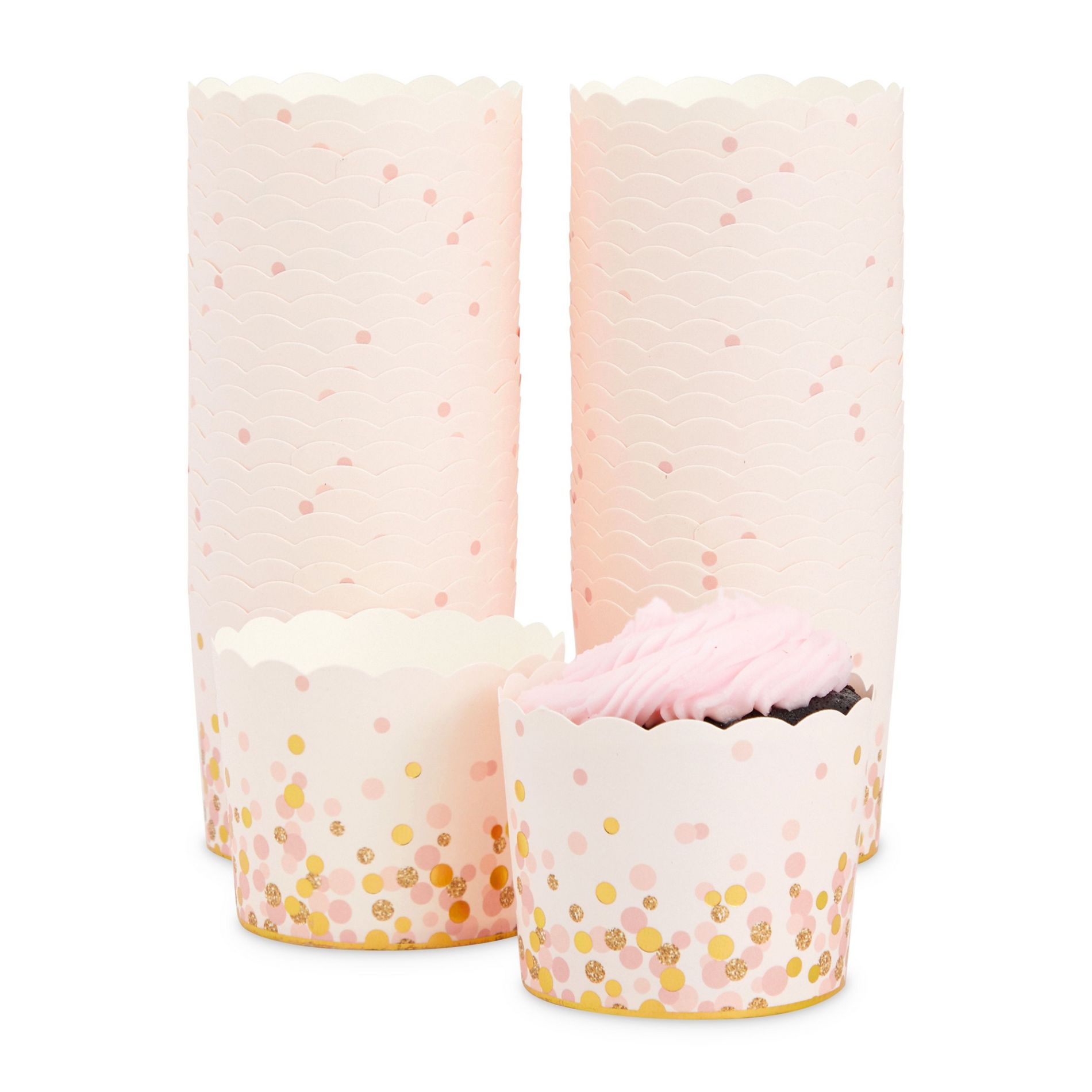 50 Pack Cupcake Wrappers, Paper Baking Cups, Muffin Liners for Baby Shower, Birthday Party (2.2 In)