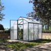 Greenhouse for Outdoors, Polycarbonate Greenhouse with Roof Vent, Large Walk-in Greenhouses for Outside Garden, Yard - 3 of 4