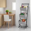 SEVOBAL Rolling Laundry Hamper Sorter Freestanding Laundry Hamper with 3 Adjustable Storage Baskets for Bedroom Laundry, Gray, 22.62"*15.02"*3.51" - 2 of 4