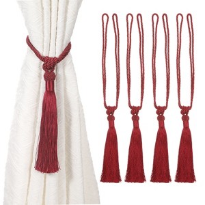 Unique Bargains Handmade Elegant Curtain Ties Holdbacks with Tassel for Home Office Hotel Decor - 1 of 4