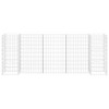vidaXL Large Silver H-Shaped Gabion Planter - Weather-Resistant Steel Wire Frame for Garden and Patio - 102.4"x15.7"x39.4" Dimension - 3 of 4