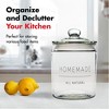 Amici Home Stockholm Glass Round Canister, Food Safe, Push Top Lid with Gasket, Airtight, For Storage, Dry Goods Container, 36 oz. - 3 of 4