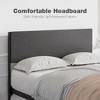Whizmax Platform Bed Frame with 2 Storage Drawers, Fabric Upholstered, Steel Slats Support, No Box Spring Needed, Gray - 4 of 4