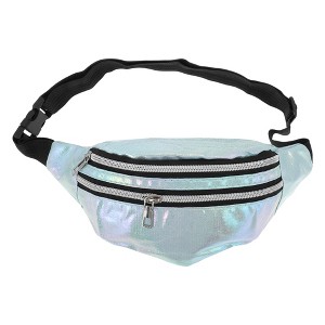 Unique Bargains Stylish Multi-Color Iridescent Holographic Sports Waist Bag 1 Pc - 1 of 4