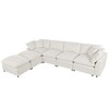 NicBex Modern 134.4" Sectional Sofa Modular U Shape Sofa Couch with 2 Removable Ottomans for Living Room Apartment - 4 of 4