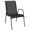 vidaXL 3 Piece Patio Dining Set Black Steel and Textilene - 3 of 4