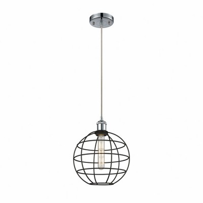 Lake Placid - 1 Light Cord Hung Pendant In Industrial Style-12.5 Inches Tall and 10 Inches Wide