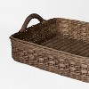 Rattan Decorative Tray with Leather Handles Dark Brown - Threshold™ designed with Studio McGee - 4 of 4