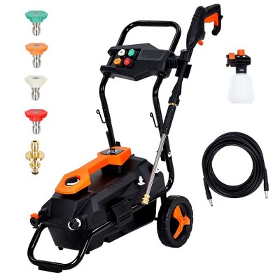 Electric High Pressure Washers 1500W 1950 PSI 1.5 GPM With Nozzle Tips & Soap Tank