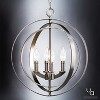 Urban Ambiance Luxury Luxe Industrial Chandelier,  18-3/8"H x 16"W,  Brushed Nickel Finish, UHP2323 - 3 of 4