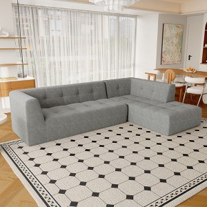 112.2" Upholstered Modular L-Shaped Sectional Sofa, 2pcs Free Combination - 1 of 4