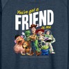 Women's - Disney - You've Got A Friend In Me Lightweight French Terry Wide Neck Long Sleeve Graphic Shirt - 2 of 4