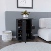 Depot E-Shop Bar Cart with 6-Built in Bottle Racks, Casters and 2-Open Side Shelves - 2 of 4
