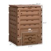 Aghana Digitals 120 Gallon BPA-Free Brown Compost Bin with 80 Vents, 2 Sliding Doors, Fast Fertile - 2 of 4