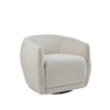 NicBex Modern Accent Chair Swivel Chair with 360 Degrees Barrel Chair Comfy Chair Living Room Chair for Reading Room, Bedroom, Cream White - 2 of 4