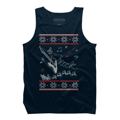 Men's Design By Humans Rock Christmas By sophialada Tank Top