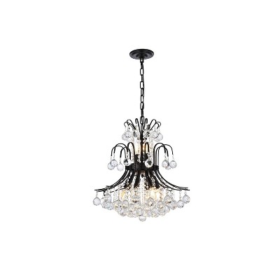 Elegant Lighting Toureg 19 inch black pendant