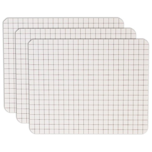 Kleenslate Rectangular Graph Replacement Dry Erase Sheets, 6 Pk