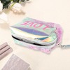 Unique Bargains Women Portable LOVE Makeup Bag Gym Pink Blue 1 Pc - 2 of 3